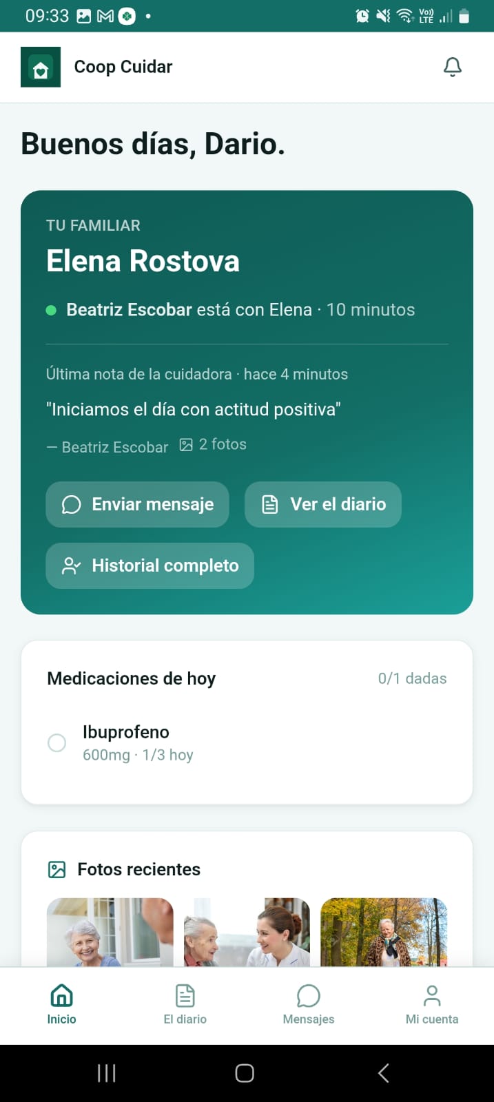 Panel Familia de VictaCare
